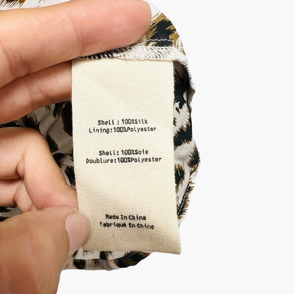 L'AGENCE Chiara Silk Twist Camisole Animal Print Women’s Size XS - Picture 6 of 10